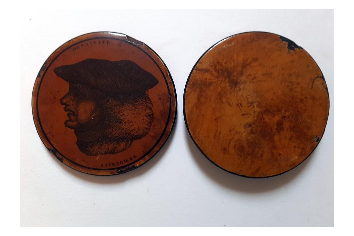 Démocrite et Héraclite, tabatière aux visages inversés, XIXème siècle