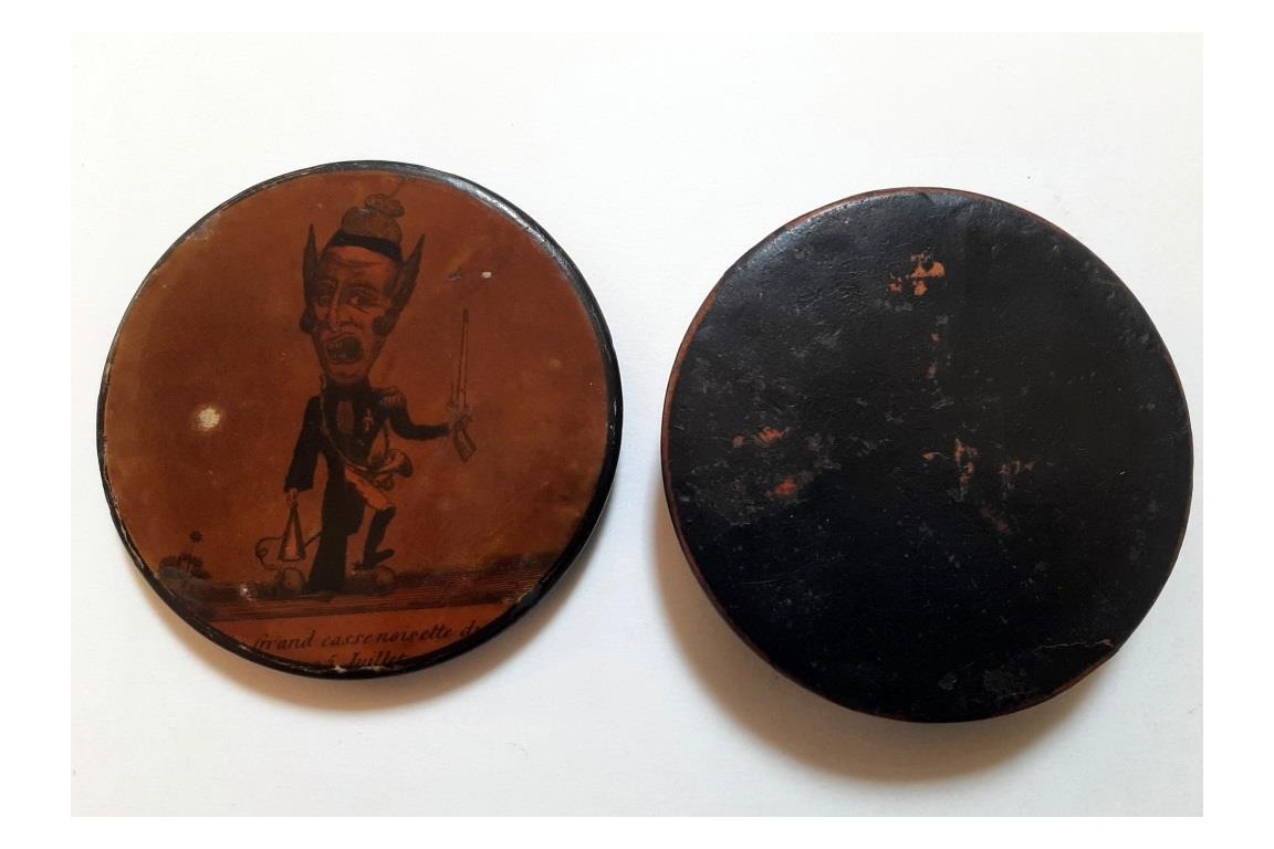 Charles X, le grand casse-noisette du 25 juillet, tabatière vers 1830