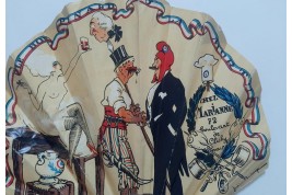 Chez Marianne, advertising and autograph fan, Art Deco period