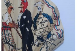 Chez Marianne, éventail publicitaire et autographe, période Art Déco