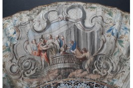 Hélène et Paris, éventail vers 1750