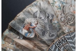 Hélène et Paris, éventail vers 1750