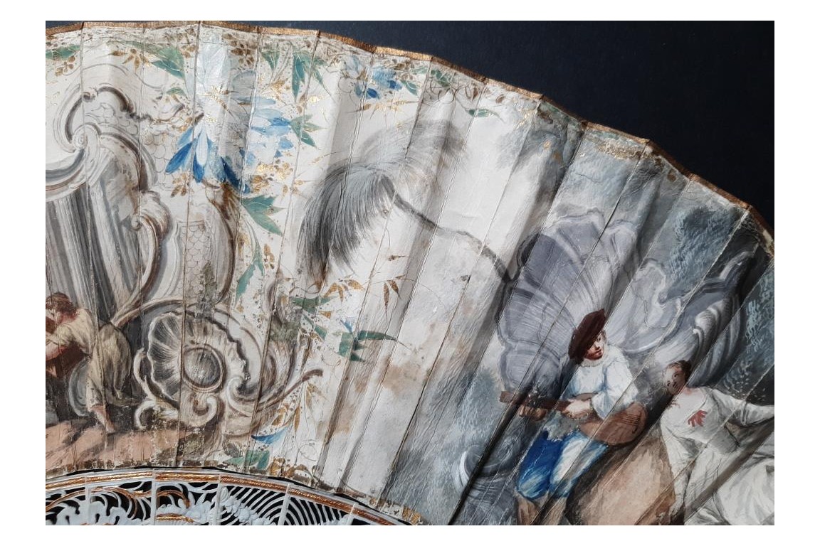 Hélène et Paris, éventail vers 1750