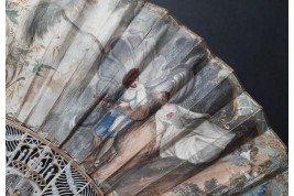 Hélène et Paris, éventail vers 1750