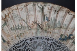 Hélène et Paris, éventail vers 1750
