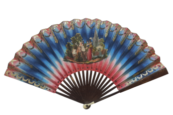 L'ombre de l'amour d'Ovide, éventail ombré vers 1830
