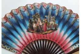 L'ombre de l'amour d'Ovide, éventail ombré vers 1830