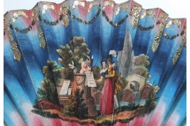 L'ombre de l'amour d'Ovide, éventail ombré vers 1830