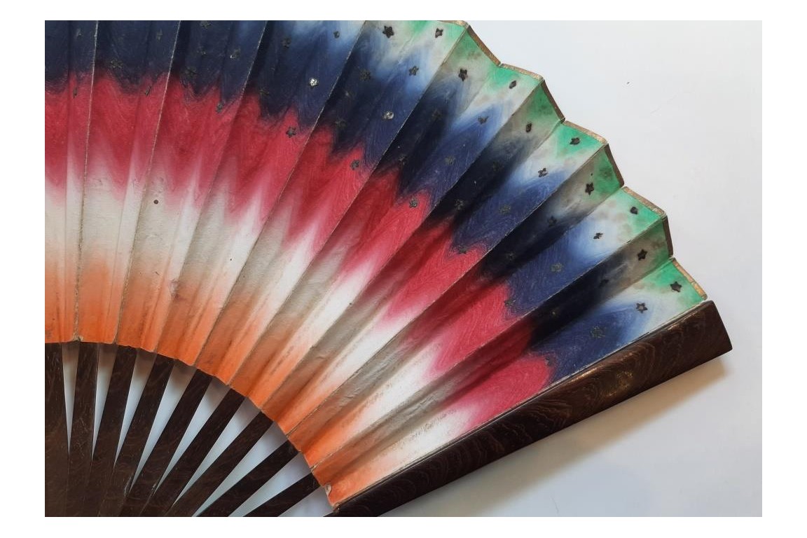 L'ombre de l'amour d'Ovide, éventail ombré vers 1830