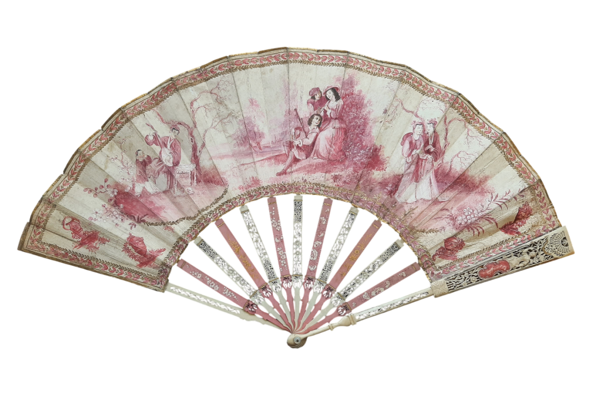 Un camaïeu pour le bal de la duchesse du Berry, éventail Duvelleroy