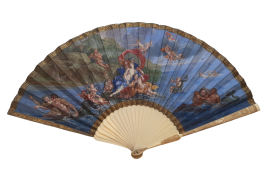 The Triumph of Galatea after Coypel, late 17th century fan