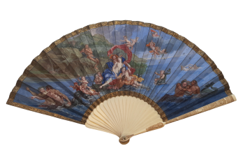 The Triumph of Galatea after Coypel, late 17th century fan