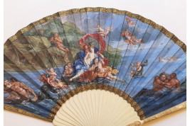 The Triumph of Galatea after Coypel, late 17th century fan