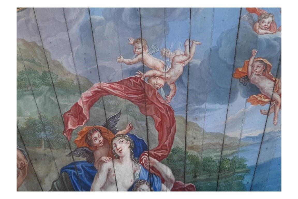 The Triumph of Galatea after Coypel, late 17th century fan