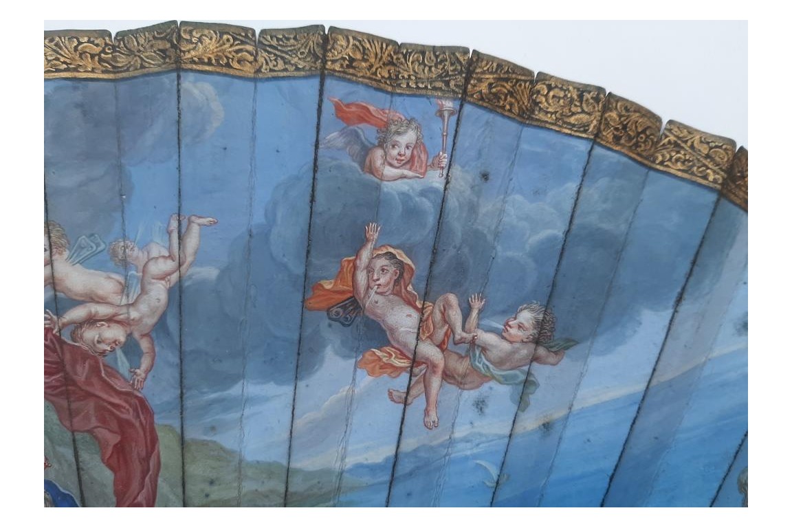 The Triumph of Galatea after Coypel, late 17th century fan