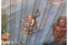 The Triumph of Galatea after Coypel, late 17th century fan
