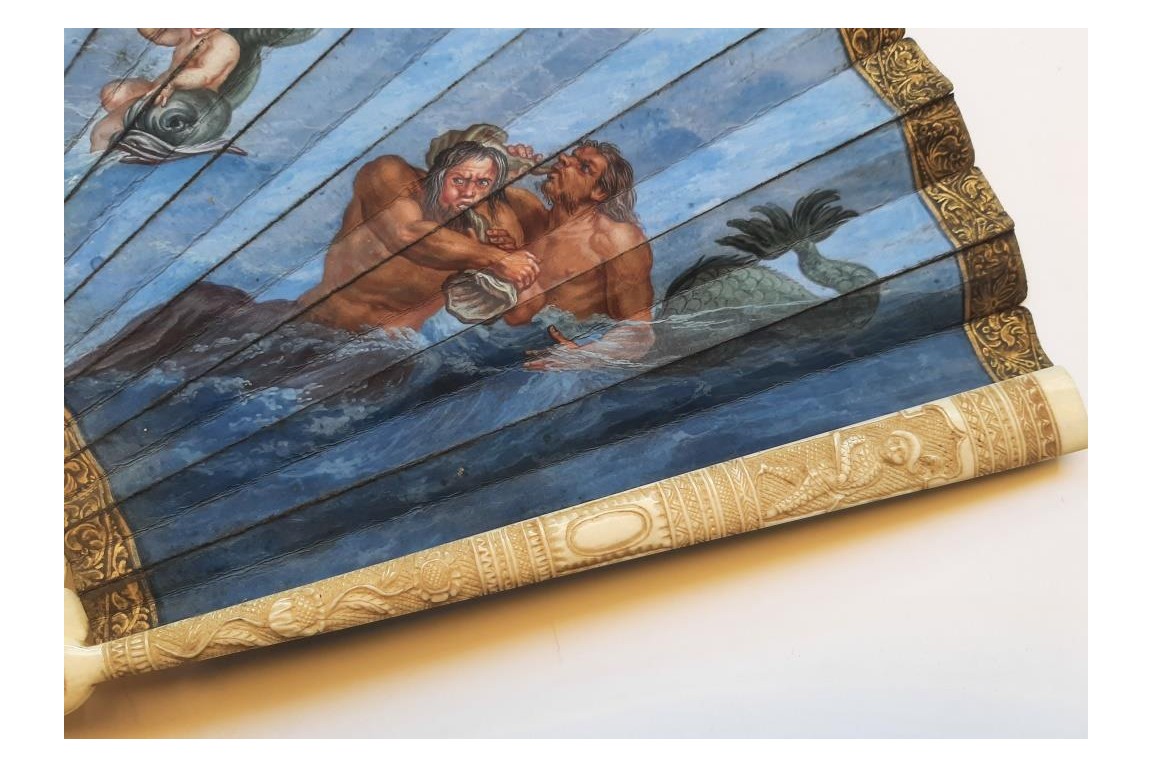 The Triumph of Galatea after Coypel, late 17th century fan