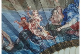 The Triumph of Galatea after Coypel, late 17th century fan