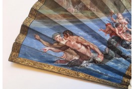 The Triumph of Galatea after Coypel, late 17th century fan