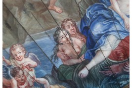 The Triumph of Galatea after Coypel, late 17th century fan