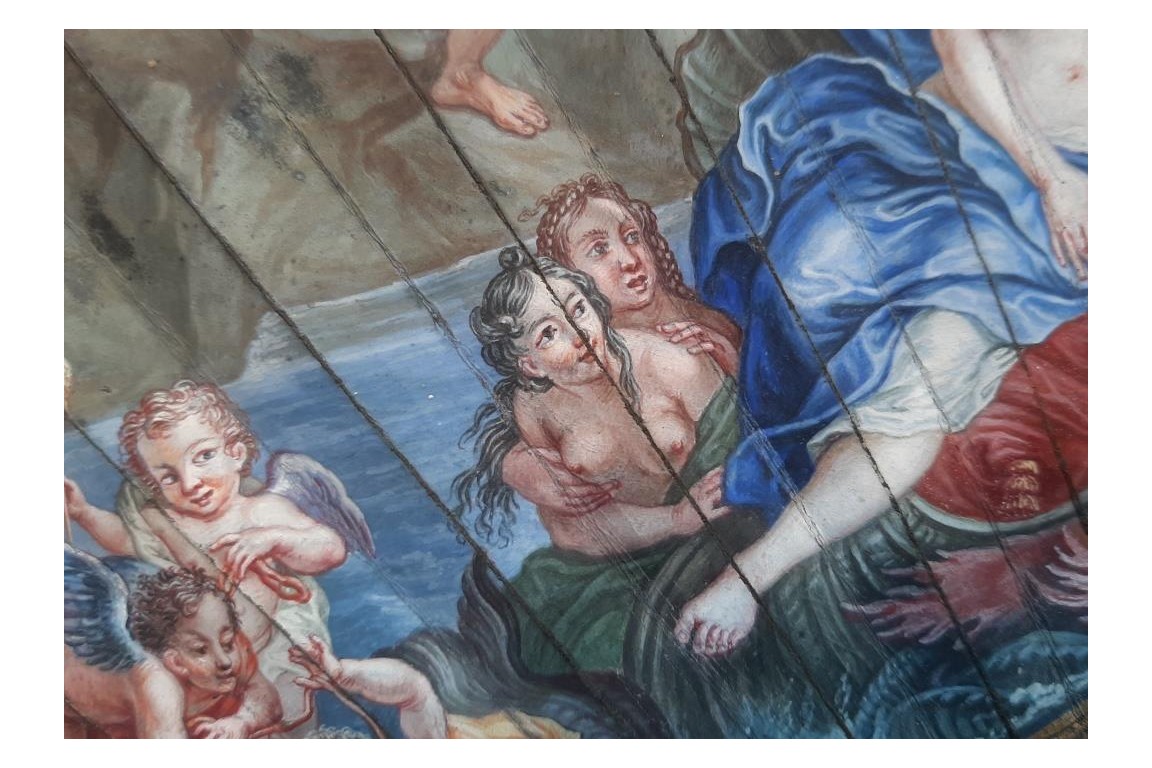 The Triumph of Galatea after Coypel, late 17th century fan