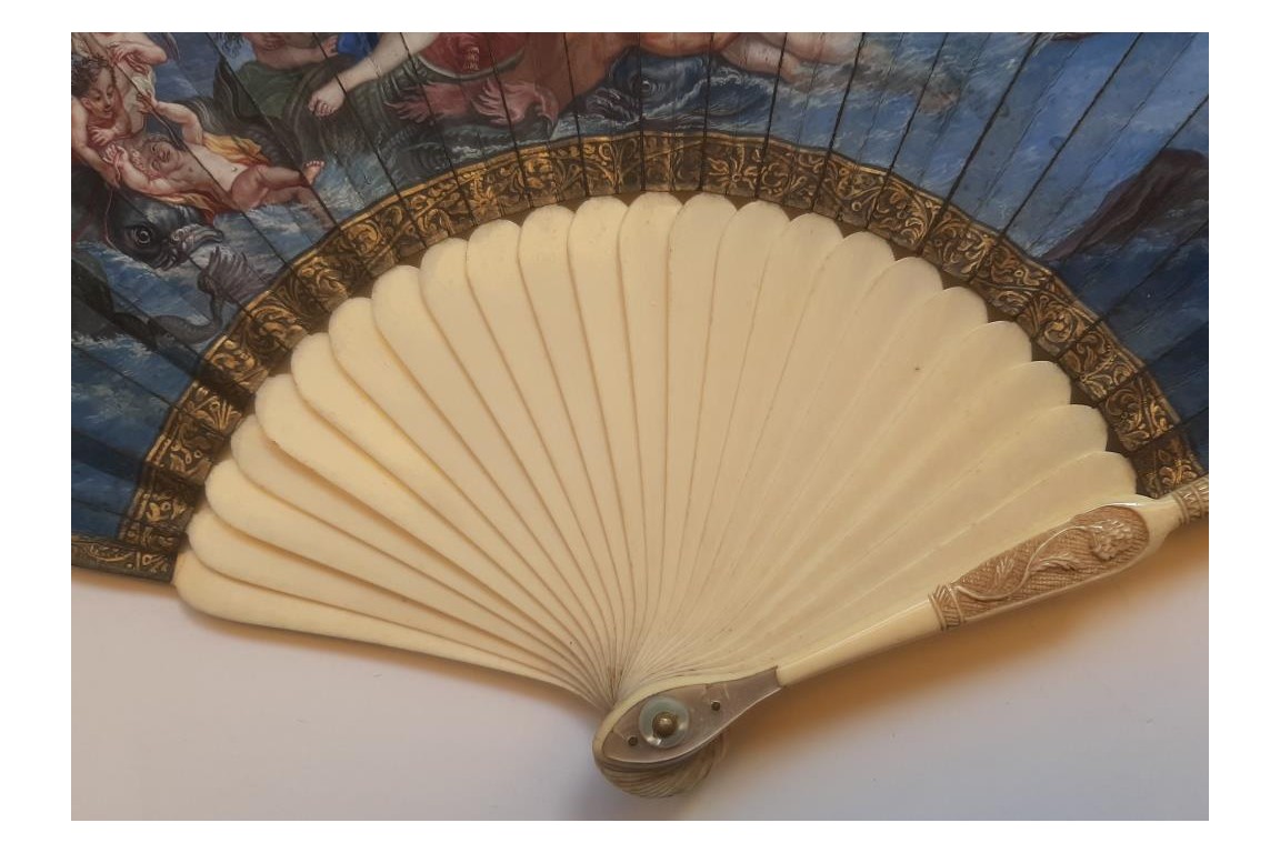 The Triumph of Galatea after Coypel, late 17th century fan
