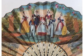 Isabelle II et les trois Reines, éventail vers 1835-37