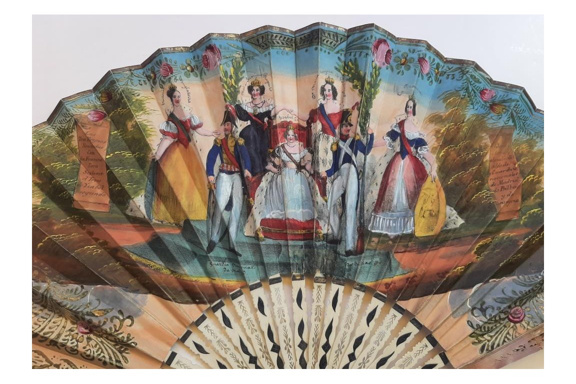 Isabelle II et les trois Reines, éventail vers 1835-37