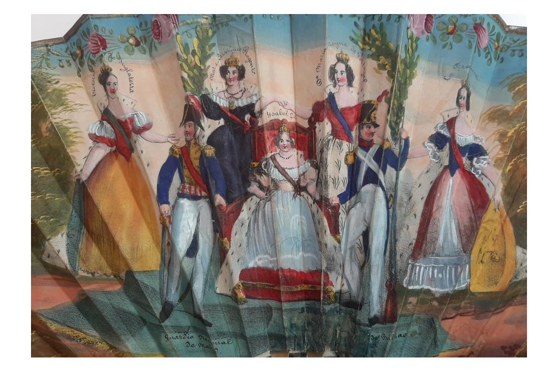Isabelle II et les trois Reines, éventail vers 1835-37