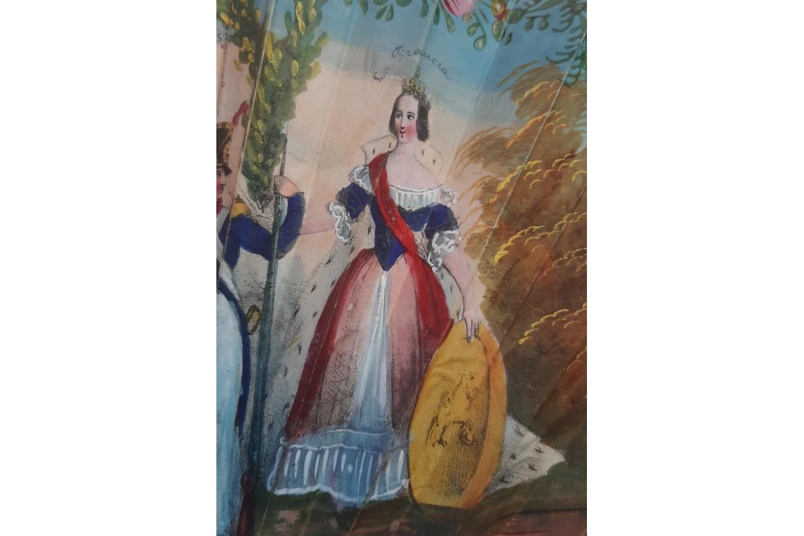 Isabelle II et les trois Reines, éventail vers 1835-37