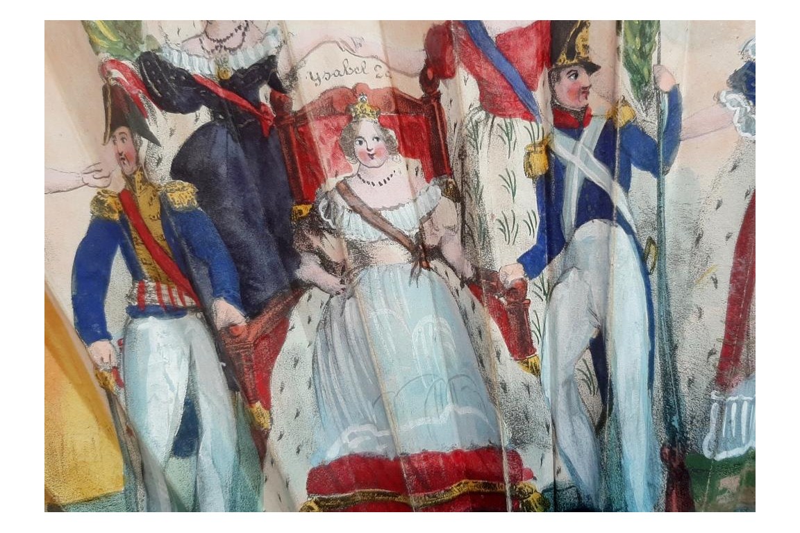 Isabelle II et les trois Reines, éventail vers 1835-37