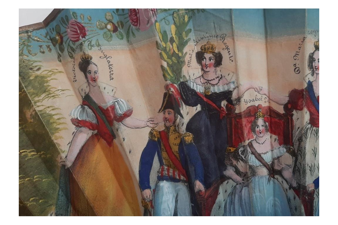 Isabelle II et les trois Reines, éventail vers 1835-37