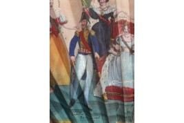 Isabelle II et les trois Reines, éventail vers 1835-37