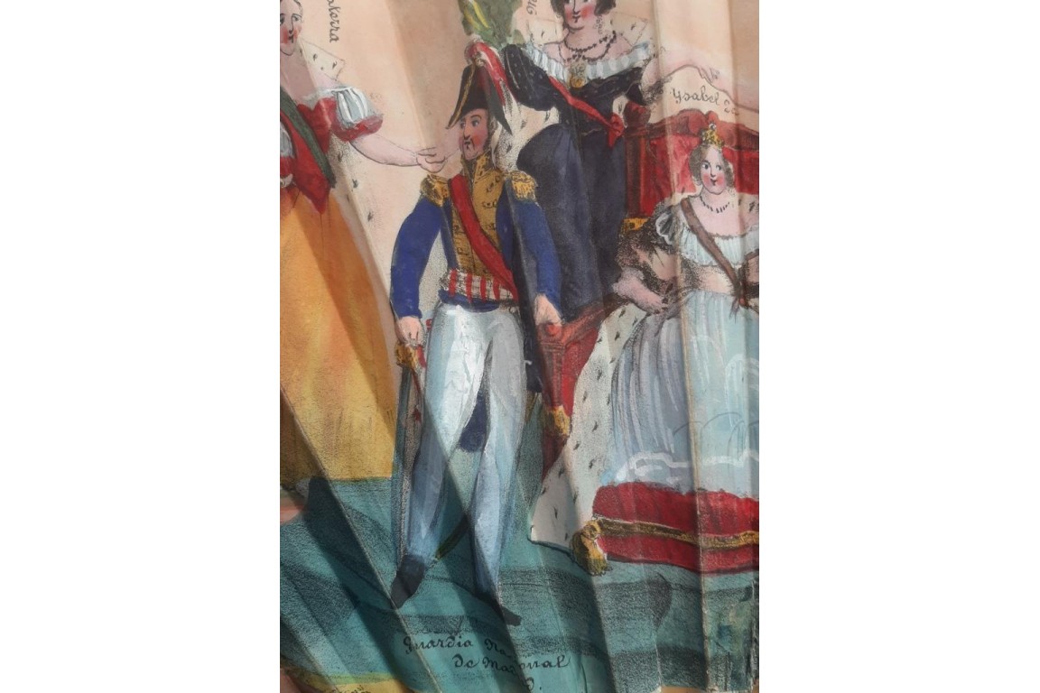 Isabelle II et les trois Reines, éventail vers 1835-37