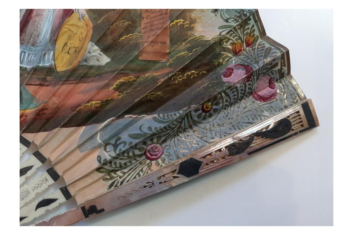 Isabelle II et les trois Reines, éventail vers 1835-37