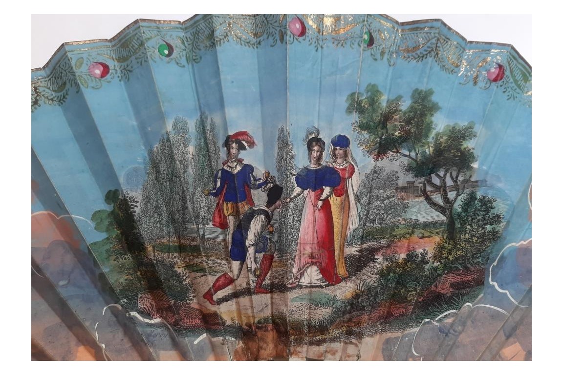 Isabelle II et les trois Reines, éventail vers 1835-37