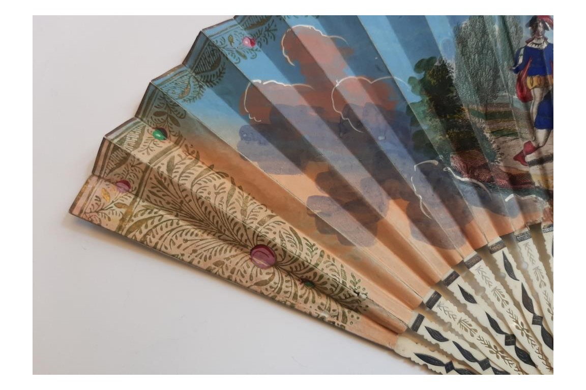 Isabelle II et les trois Reines, éventail vers 1835-37