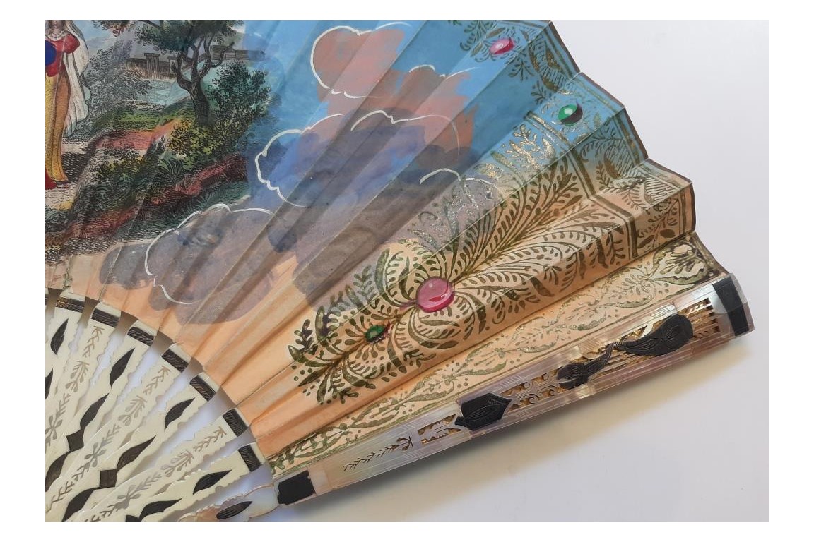 Isabelle II et les trois Reines, éventail vers 1835-37