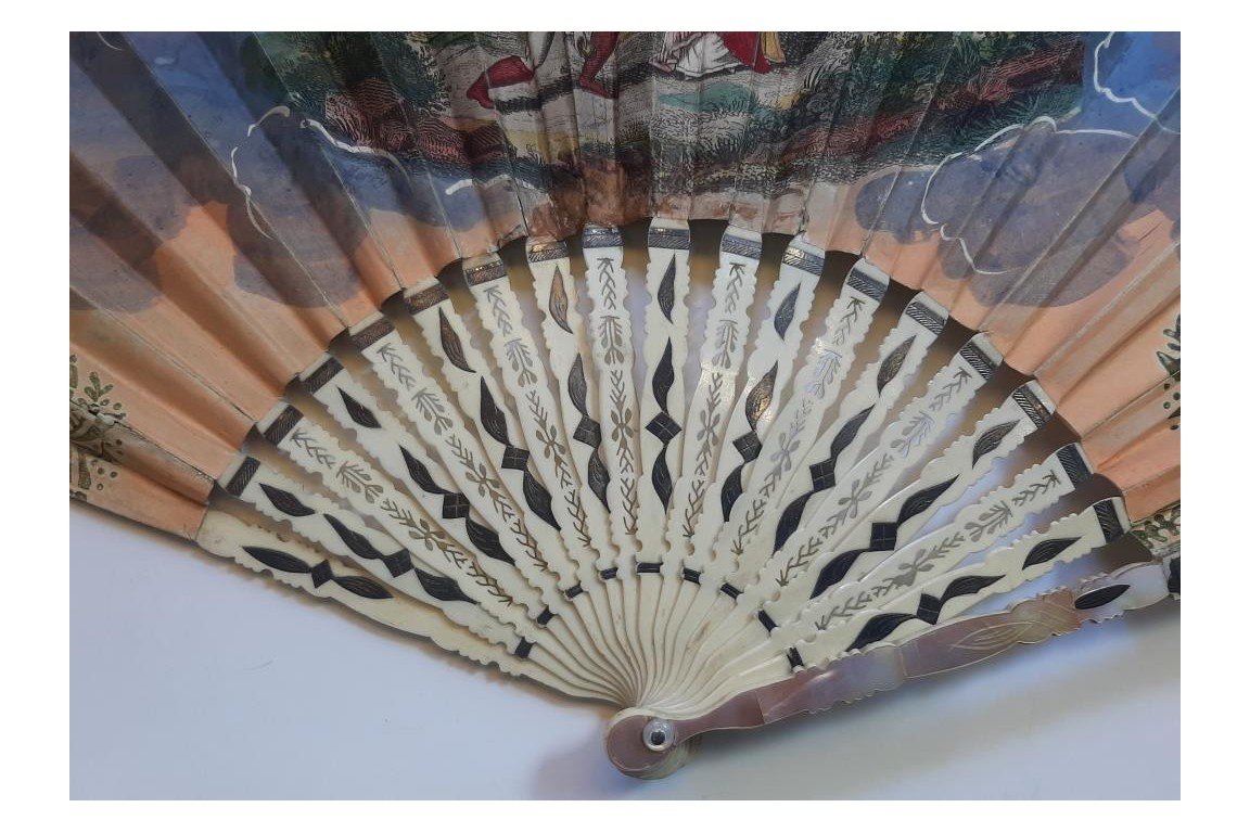 Isabelle II et les trois Reines, éventail vers 1835-37