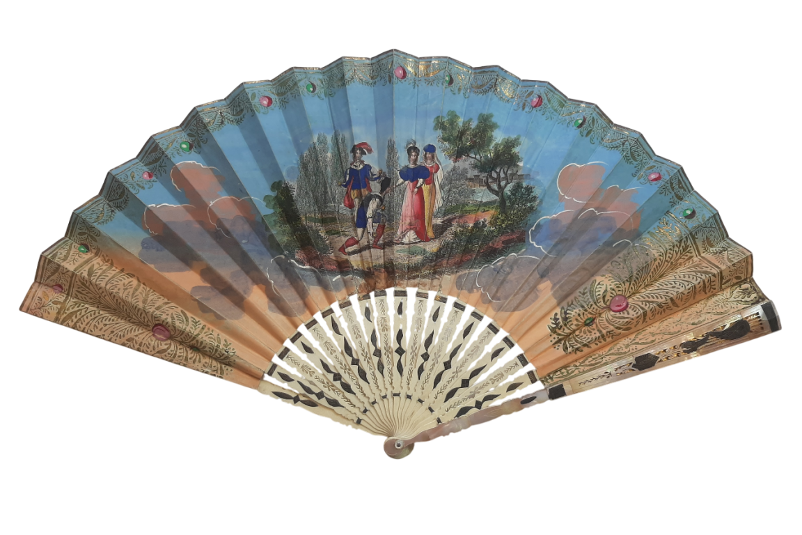 Isabelle II et les trois Reines, éventail vers 1835-37