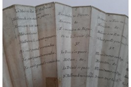 La mort de Malbrough, éventail vers 1783