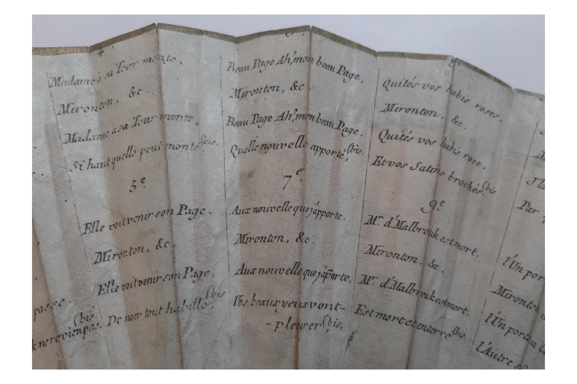 La mort de Malbrough, éventail vers 1783