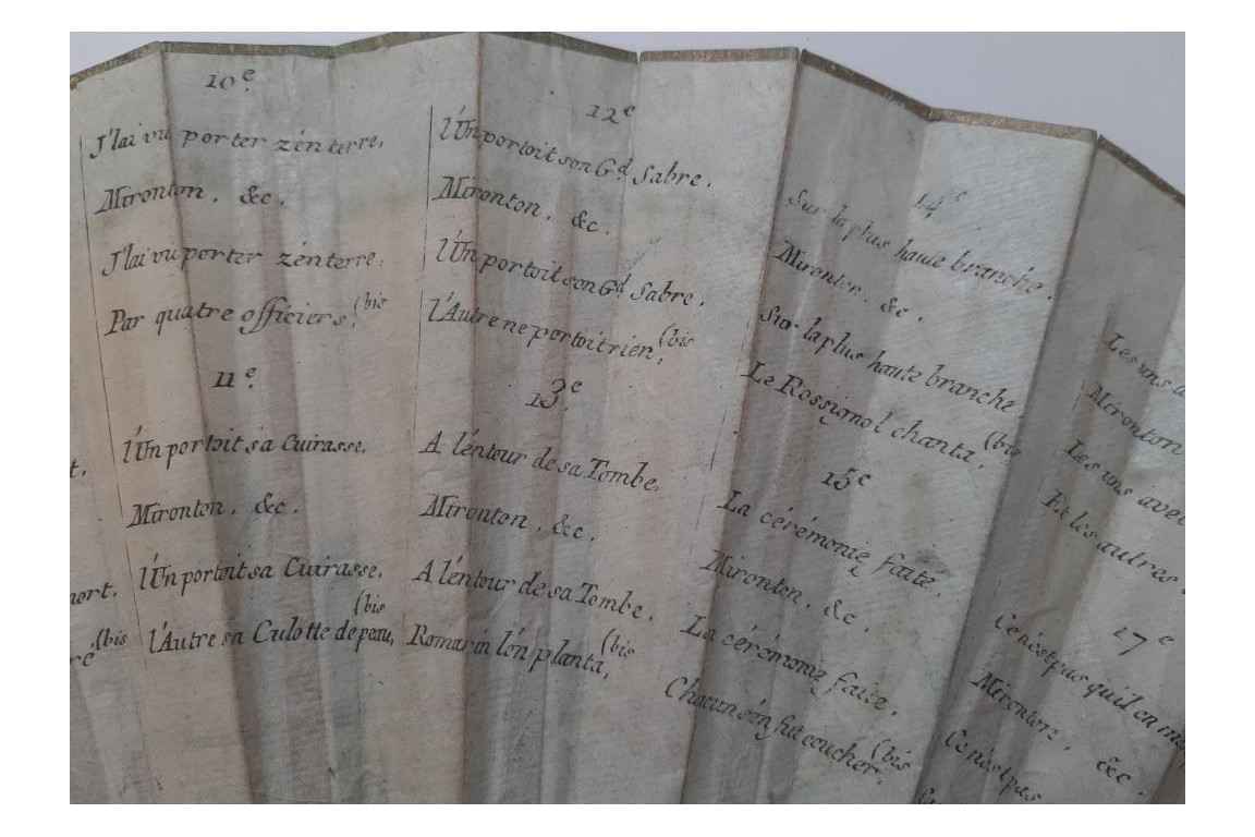 La mort de Malbrough, éventail vers 1783