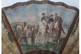 Napoléon à la bataille d'Austerlitz, éventail vers 1900