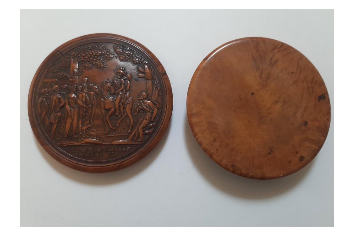 Le retour de chasse d'Henri IV, tabatière XIXème siècle