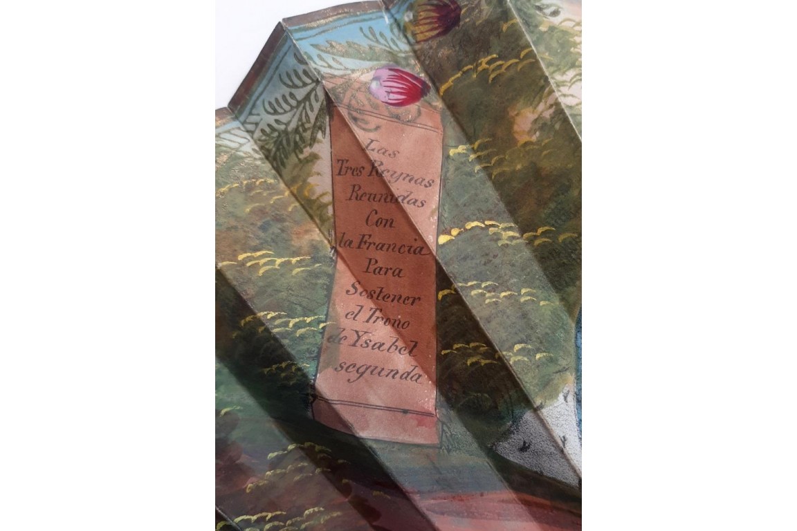 Isabelle II et les trois Reines, éventail vers 1835-37