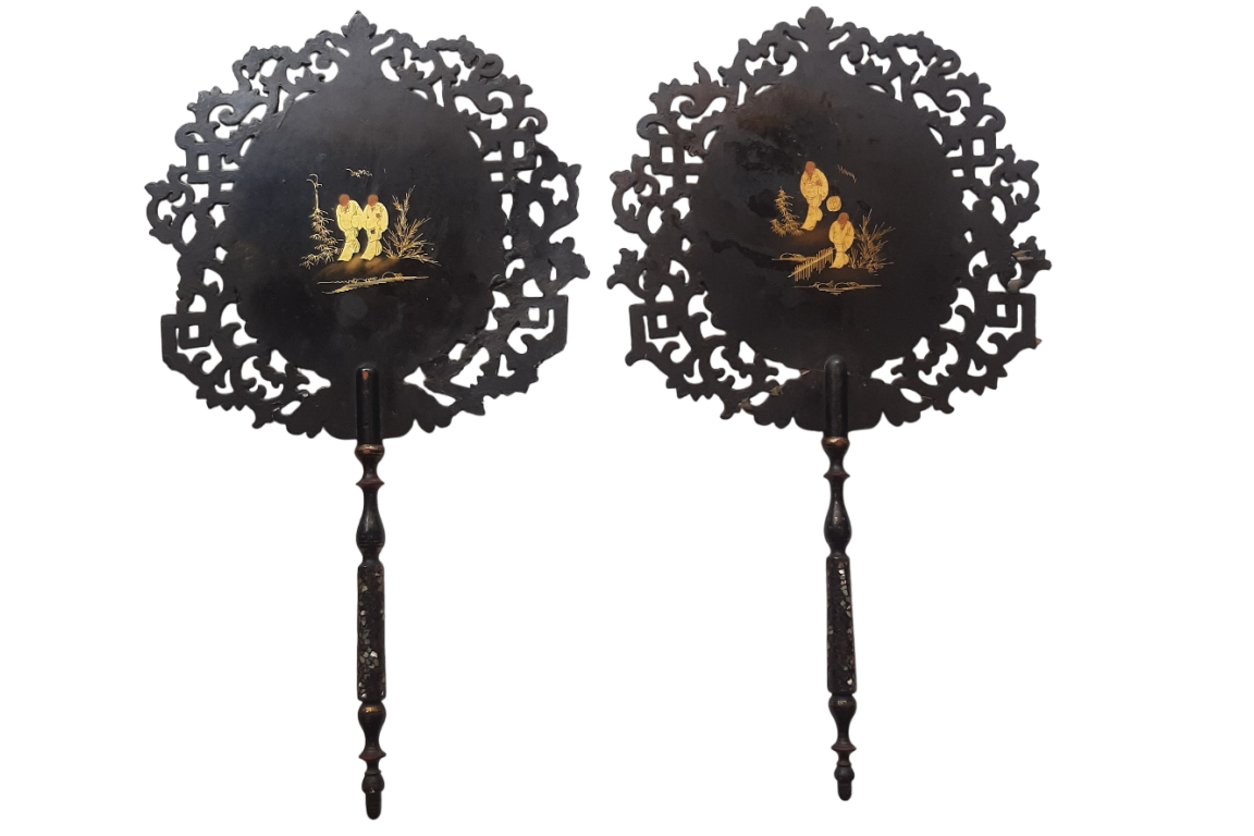 Chinoiserie, fixed fans, Napoleon III period