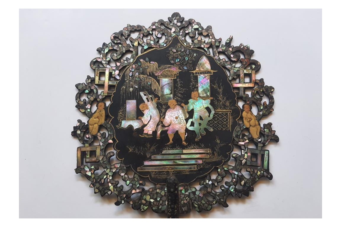 Chinoiserie, fixed fans, Napoleon III period