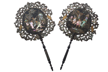 Chinoiserie, fixed fans, Napoleon III period