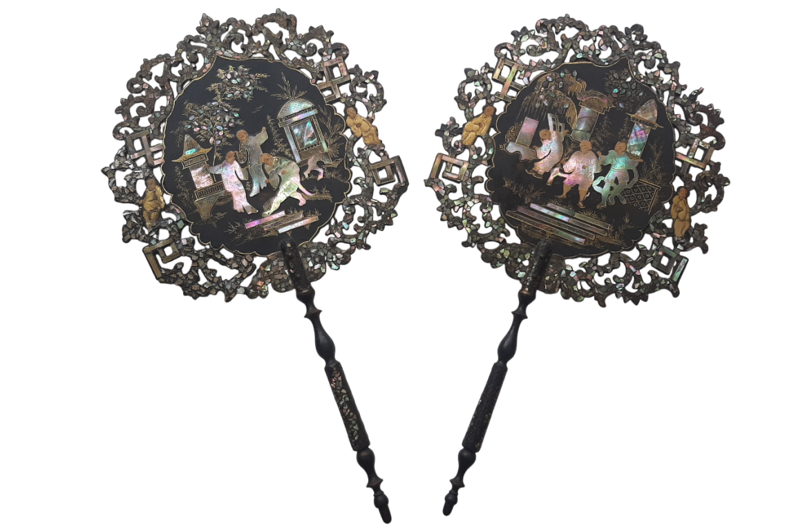 Chinoiserie, fixed fans, Napoleon III period